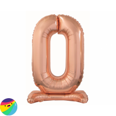 Folija Balon Samostoječi 74cm - Št. 0 Rose Gold Folija Balon Samostoječi 74cm - Št. 0 Rose Gold